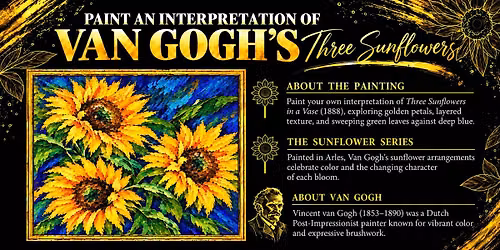 Paint an Interpretation of Van Gough Three Sun Flowers