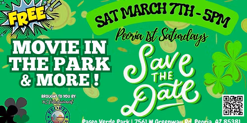 \ud83c\udd93FREE\ud83c\udd93Peoria St Patty's Day PreParty, Outdoor Movie & MORE-Sat March 7th