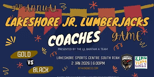 Lakeshore Jr. Lumberjacks Coaches Game Fundraiser