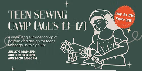 \u2702\ufe0fTeen Sewing Camp\u2702\ufe0f