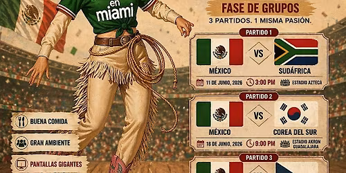 Mexicanos en Miami World Cup Watchparty para partido M\u00e9xico vs Korea