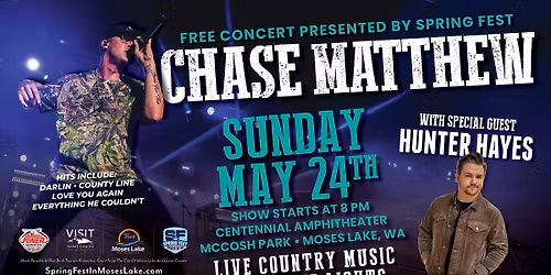 Chase Matthew & Hunter Hayes  Live at McCosh Park