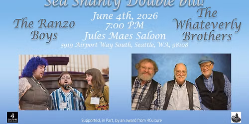 Maritime Folknet Presents: The Ranzo Boys & The Whateverly Brothers