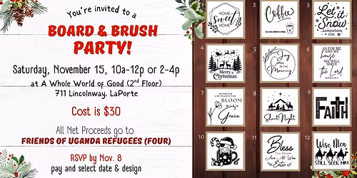 Board and Brush Party