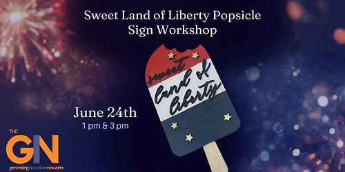 Sweet Land of Liberty Popsicle Door Sign