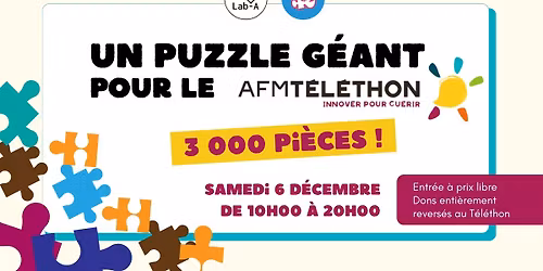 Un puzzle g\u00e9ant \ud83e\udde9 pour le T\u00e9l\u00e9thon !