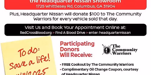 15th Annual Blood Drive with Free Cookout