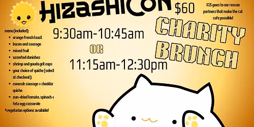 \u2615 Cat-puccinos and Cosplay: HizashiCon Charity Brunch \ud83d\udc3e