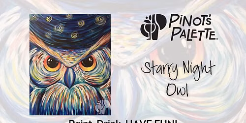 Starry Night Owl Paint and Sip Night Out