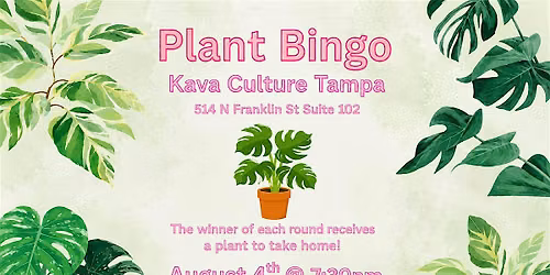 Plant Bingo at Kava Culture Tampa