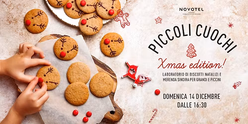 Piccoli Cuochi laboratorio di biscotti natalizi e merenda sinoira per grandi e piccini