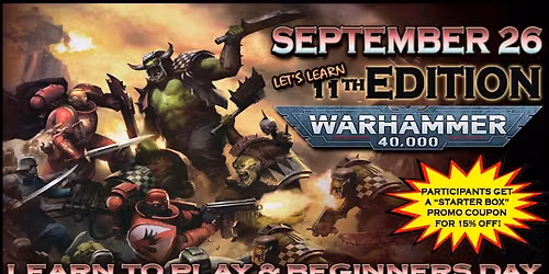 Learn-to-Play Warhammer 40,000 & 11th Edition Learning Day