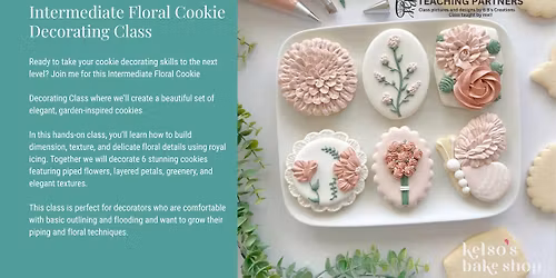 Intermediate Floral Cookie Decorating Class
