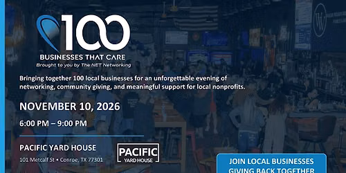 100 Businesses That Care with The NET Level Up Networking