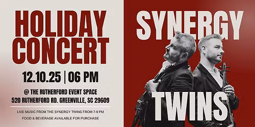 Celebrate the Holidays at the Rutherford with the Synergy Twins!