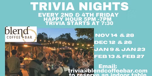 Trivia Night at Blend Coffee Bar