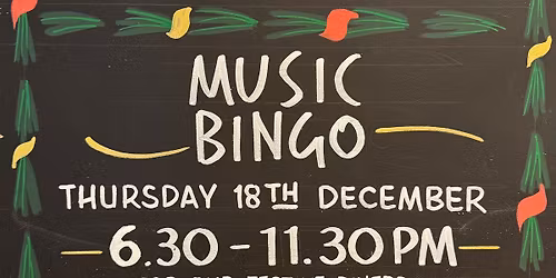 Music Bingo with a 3 Course Meal