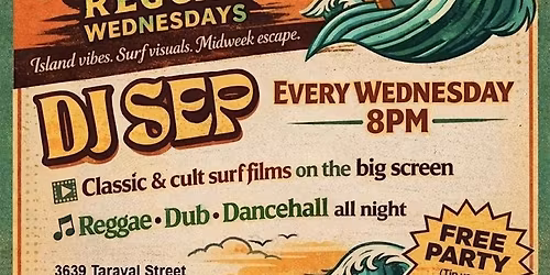 Reggae and surf movies with DJ Sep at The Riptide (San Francisco) \/ Free