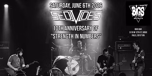 SEDIVIDES "10th ANNIVERSARY SHOW" at Bigs Bar Live