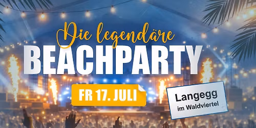 Beachparty Langegg 2026