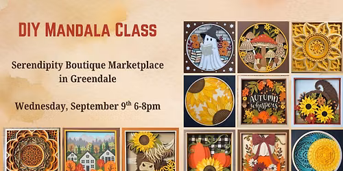 Paper to Art: Autumn Mandala Class \ud83c\udf42 - Wednesday, September 9th 6-8pm