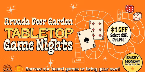 Tabletop Game Nights - Every Monday!
