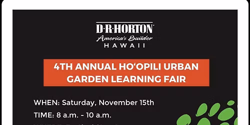 4th Annual Ho\u2019opili Urban Garden Learning Fair