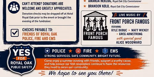 Royal Oak Public Safety Millage Fundraiser