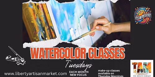 Watercolor Classes, Tuesdays