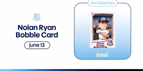 June 13: Nolan Ryan Bobble Card Giveaway — Dell Diamond