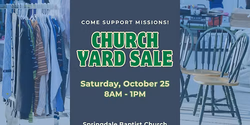 Church Yard Sale for Missions