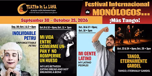 Festival Internacional de Mon\u00f3logos...m\u00e1s Tango!