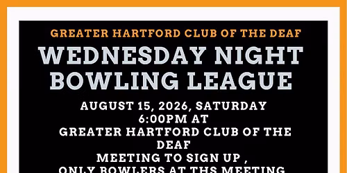 GHCD Bowling Sign Up 