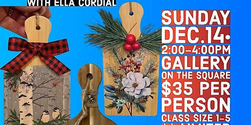 DIY Holiday Gift Workshop : Custom Cheeseboards