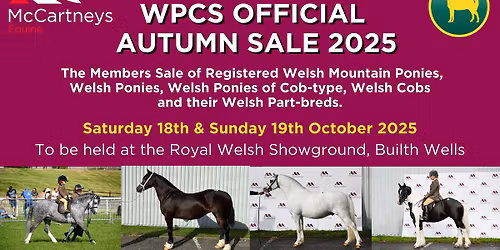 Welsh Pony & Cob Society Official Autumn Sale
