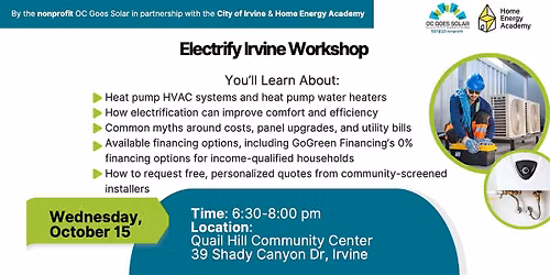 Electrify Irvine Quail Hill Workshop