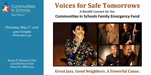 Voices for Safe Tomorrows Jazz Benefit for CISNM: Featuring Hillary Smith!