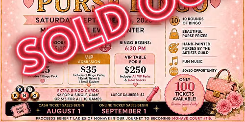 SOLD OUT: Ladies Night Out - Purse Bingo