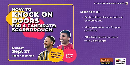 How to Knock on Doors for a Candidate: Scarborough