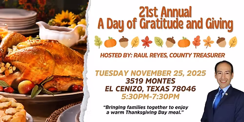 21st Annual \u2013 A Day of Gratitude and Giving