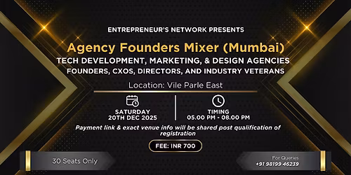 Agency Founders Mixer (Mumbai)