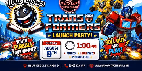 Little Flippers: Optimus Prime's Pinball Academy at Radioactive Pinball Arcade