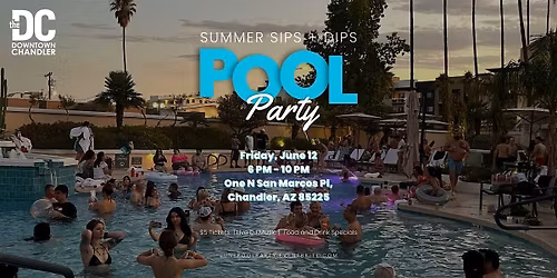 June Summer Sips + Dips Pool Party