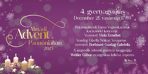 Alm\u00e1di Advent a Pann\u00f3ni\u00e1ban 2025 | 4. gyertyagy\u00fajt\u00e1s