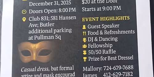 Sober New Year's Eve Masquerade Ball