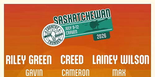 2026 Country Thunder Saskatchewan - 4 Day Pass at Country Thunder Saskatchewan Fairgrounds