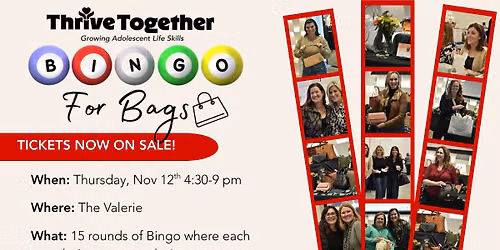 Bingo for Bags Annual Fundraising Event Benefitting Thrive Together