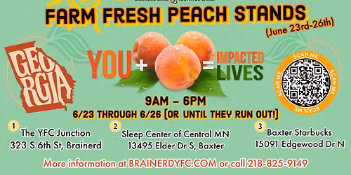 Brainerd YFC Peach Stand Fundraiser