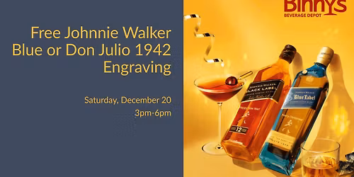 Free Johnni Walker Blue or Don Julio 1942 Engraving