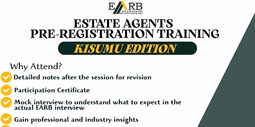 Estate Agents Pre-registration training: Kisumu Edition